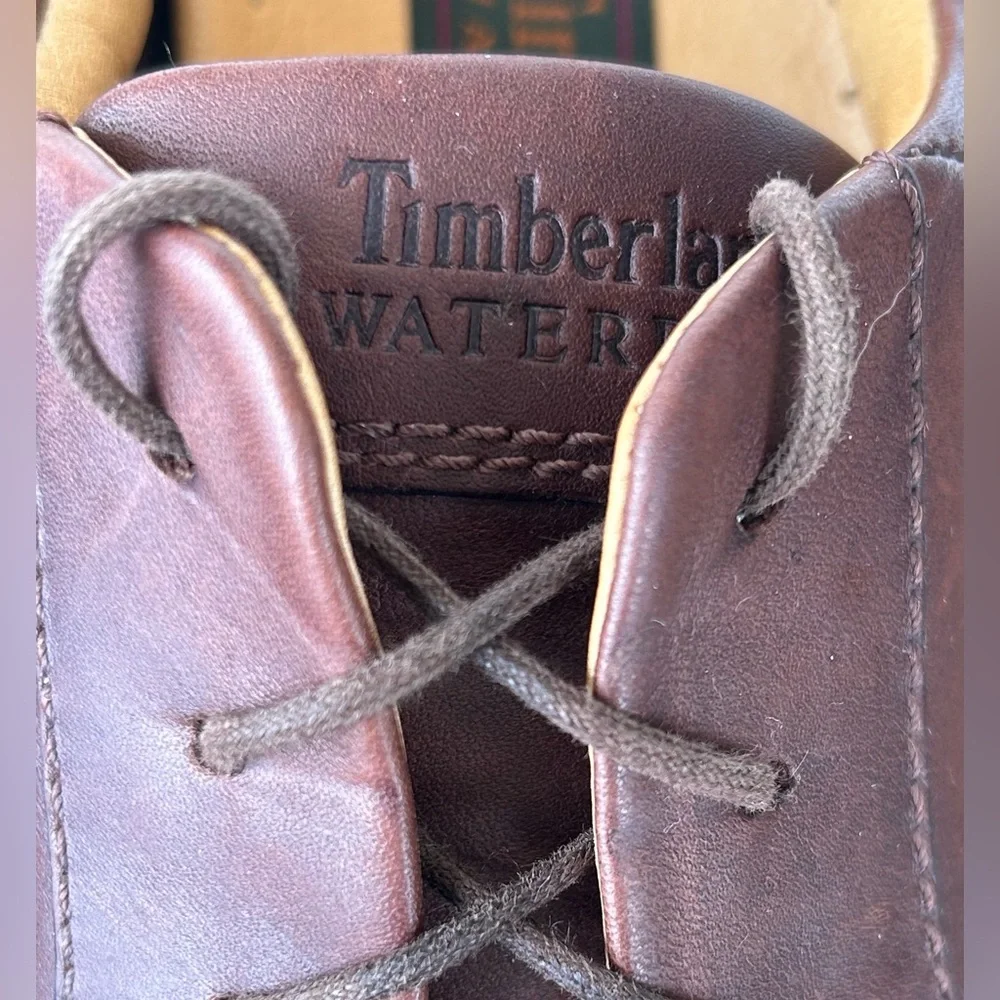 Timberland Brand Men’s‎ Waterproof Oxfords Brown Leather Size 9.5W